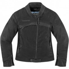 Geaca moto textil, Icon Hella 1000, neagra foto