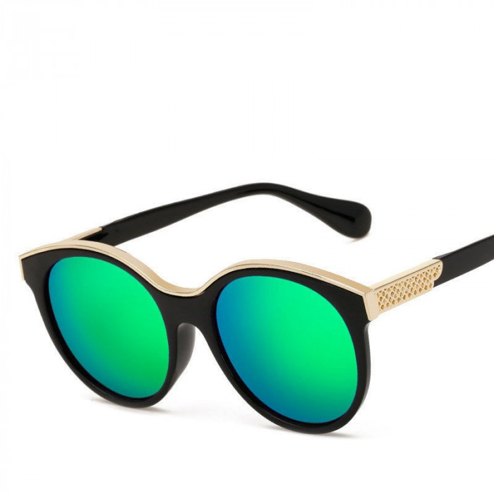 Ochelari Soare Model Retro + Toc + Husa - Protectie UV, UV400 - Verde