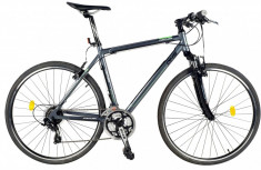 Bicicleta DHS Contura 2865 Culoare Gri/Verde ??A?A? 530mm foto
