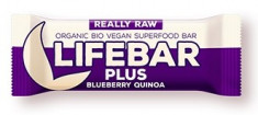 Lifebar Plus baton cu afine si quinoa raw bio 47g foto