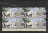 Romania 145 ani monetarie bloc de 4 . ,nr lista 2068,