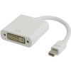 Adaptor Mini DisplayPort la DVI, Compatibil Apple MacBook Air Pro, iMac, Lenovo, IBM, Alb, 25cm