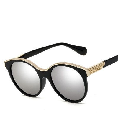 Ochelari Soare Model Retro + Toc + Husa - Protectie UV, UV400 - Argintiu foto