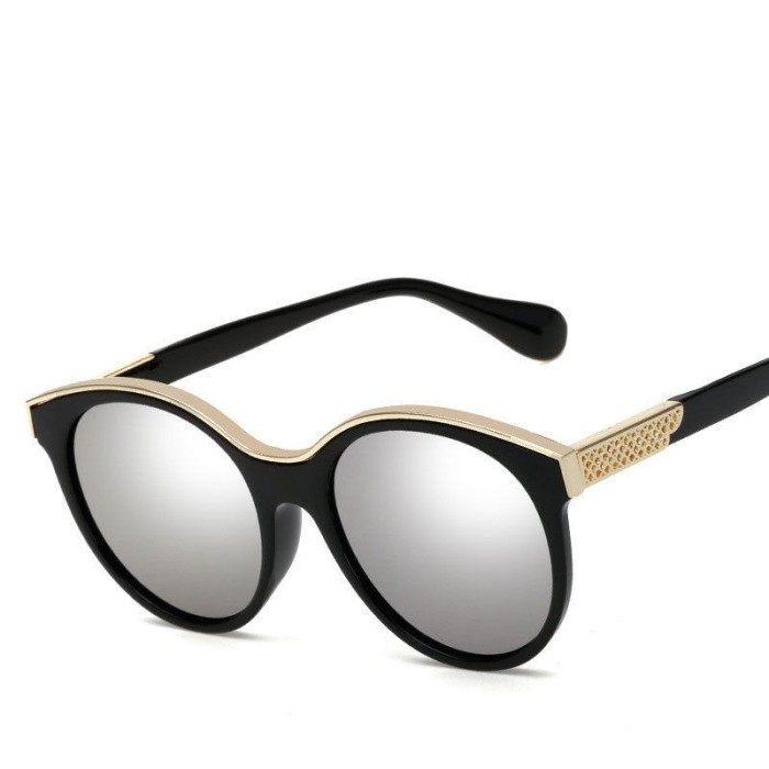 Ochelari Soare Model Retro + Toc + Husa - Protectie UV, UV400 - Argintiu