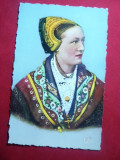Ilustrata Folclor -Savoia Pitoreasca - Costum Tarenteza, Necirculata, Printata