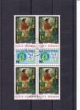 ROMANIA 1973 LP 834 ZIUA MARCII POSTALE ROMANESTI - SURUGIU BLOC DE 4 STAMP., Stampilat