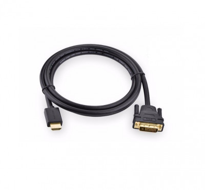 Cablu adaptor HDMI tata la DVI-D 24+1 pini tata pt laptop pc videoproiector - 2M foto