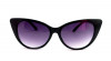 Ochelari de soare Cat Eyes fashion classic - UV 400 - NEGRU LUCIOS, Femei, Ochi de pisica