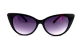 Ochelari de soare Cat Eyes fashion classic - UV 400 - NEGRU LUCIOS, Femei, Ochi de pisica, Protectie UV 100%