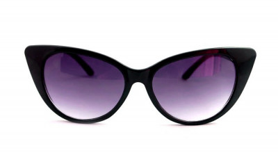 Ochelari de soare Cat Eyes fashion classic - UV 400 - NEGRU LUCIOS foto