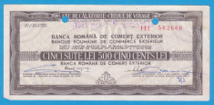 (8) CEC DE CALATORIE (CHEQUE DE VOYAGE) - UNGARIA - 500 LEI, ANUL 1981 foto