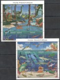 GABON 1995 ANIMALE PREISTORICE DINOZAURI, Nestampilat