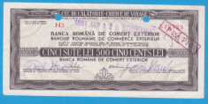 (7) CEC DE CALATORIE (CHEQUE DE VOYAGE) - UNGARIA - 500 LEI, ANUL 1984 foto