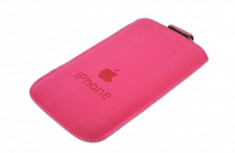 Husa din piele pentru iPhone3/3G/3GS/4/4S Roz foto