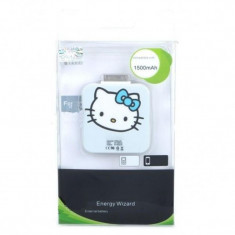 Baterie externa reincarcabila USB 1500MAH - Hello Kitty by Accesorii iPhone foto