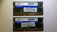 Ram laptop A-data 8GB 2*4gb PC3-10600 DDR3 1333Mhz HY73I1C1674ZS PC3 1.5V 1139 foto