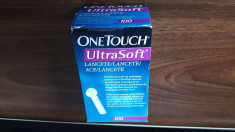 LANCETE , ACE STERILE ONE TOUCH ULTRA SOFT PENTRU GLUCOMETRU , NOI foto