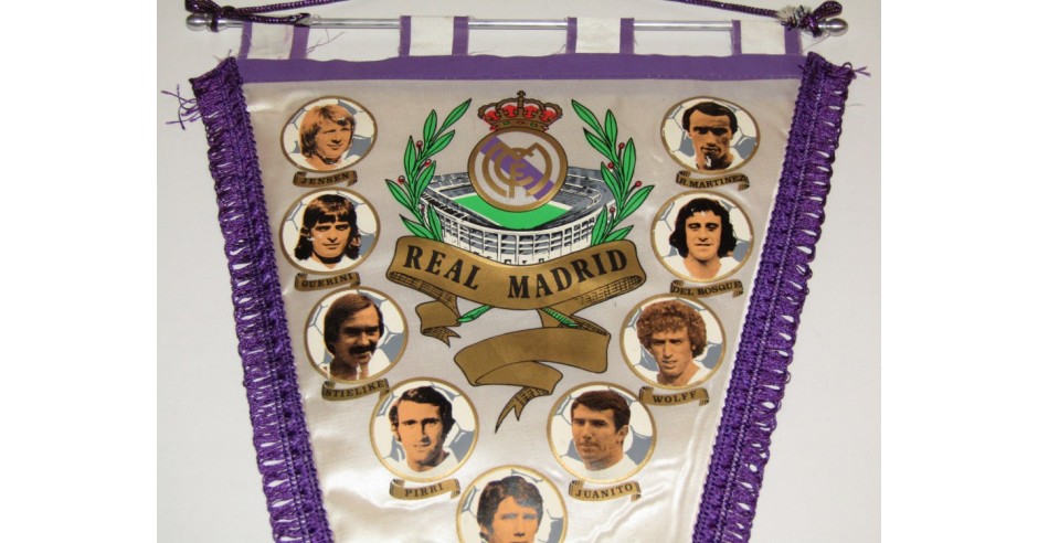 Fanion Vintage Real Madrid - Club De Foot - Décoration Murale