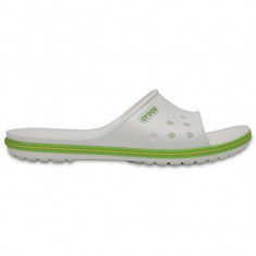 Papuci Crocs Crocband II Slide White Volt Green (CRC204108-19F) foto