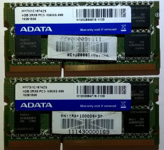 Ram laptop A-data 8GB 2*4gb PC3-10600 DDR3 1333Mhz HY73I1C1674ZS PC3 1.5V 1139 foto