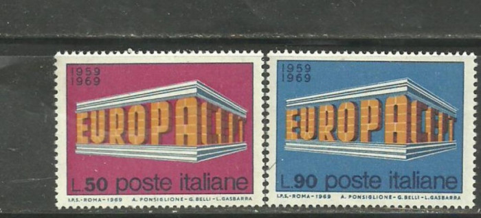 Italia 1969 - EUROPA CEPT, serie nestampilata, AC10