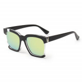 Ochelari De Soare Retro Style - UV400, Oglinda , Protectie UV 100% - Auriu, Femei, Protectie UV 100%, Plastic
