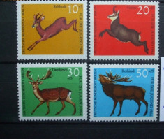 Germania (BERLIN) 1966 - ANIMALE SALBATICE CERBI, serie nestampilata, AC12 foto