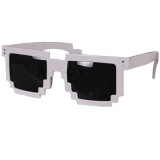 Ochelari Soare Model - MINECRAFT 8 BIT PIXEL - Unisex , Noi - Model 1, Plastic, Negru