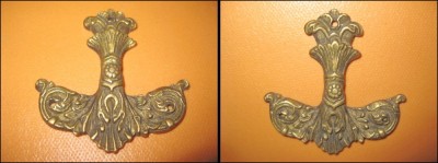 7036-Ornament Franta anii 1900 bronz masiv dore (aurit). Stare buna. foto