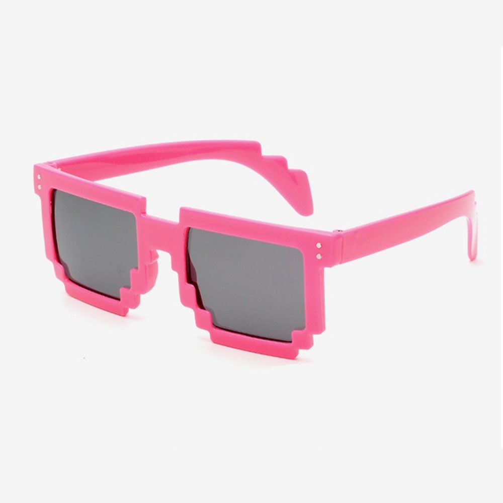 Ochelari Soare Model - MINECRAFT 8 BIT PIXEL - Unisex , Noi - Model 3,  Plastic, Argintiu | Okazii.ro