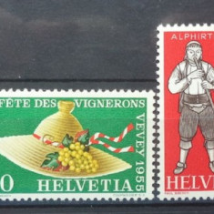 ELVETIA 1955 – ZIUA MARCII POSTALE, serie nestampilata, R16