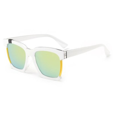 Ochelari De Soare Retro Style - UV400, Oglinda , Protectie UV 100% - Alb foto