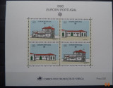 PORTUGALIA 1990 &ndash; ARHITECTURA EUROPA CEPT, bloc nestampilat K111
