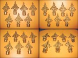 7037-Ornament inchizator cap lumanari sfesnic Franta cca 1900. Pret pe buc.