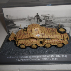 Macheta tancheta Schwerer Panzerspahwagen - USSR - 1943 scara 1:72