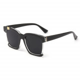 Ochelari De Soare Retro Style - UV400, Oglinda , Protectie UV 100% - Negru, Femei, Protectie UV 100%, Plastic