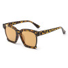 Ochelari De Soare Retro Style -UV400, Oglinda , Protectie UV 100% - Leopard, Femei, Protectie UV 100%, Plastic