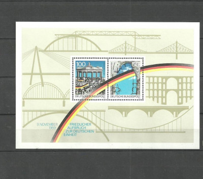 Germania 1990 - POARTA BRANDENBURG, colita nestampilata, AC15 foto