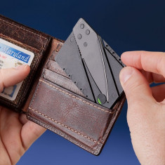 BRICEAG tip stil in forma de CARD DE CREDIT cutit portofel CARDSHARP knife pret foto