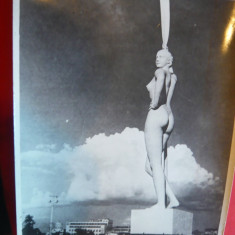 Fotografie - Statuie NUD cu padela - Reclama pt. Rex-Film , Str.Spiru Haret 4