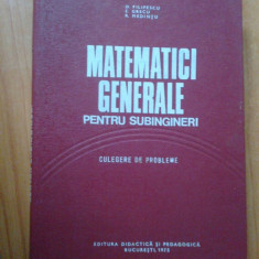 n4 Matematici Generale Pentru Subingineri Culegere De Probleme , Filipescu