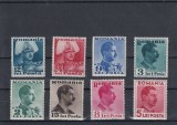 ROMANIA 1940 LP 140 REGELE CAROL II CULORI SCHIMBATE SERIE MNH, Nestampilat