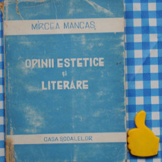 Opinii estetice si literare Mircea Mancas