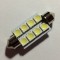 Led auto Sofit Festoon C5W, 41 mm, 8 SMD-uri, 12 V, ALB