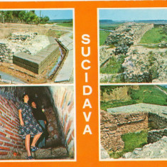 CPI (B8395) CARTE POSTALA - SUCIDAVA, MOZAIC, PORTAL POD ROMAN, FANTANA SECRETA