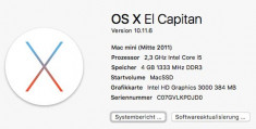 Apple Mac mini - mid 2011, i5-2,3GHz, 4GB, 500GB Samsung SSD foto