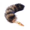 Dop Anal Sticla Coada Vulpe 26cm Transparent | Butt Plug cu Coada Animal | Plug Anal Coada Vulpe | Sex Shop