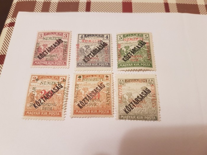 romania/ocupatii/ szeged 1919 supratipar seceratori/ 6v. MH