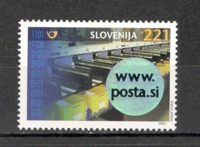 Slovenia.2003 Inaugurarea Centrului Logistic al Postei MS.672 foto