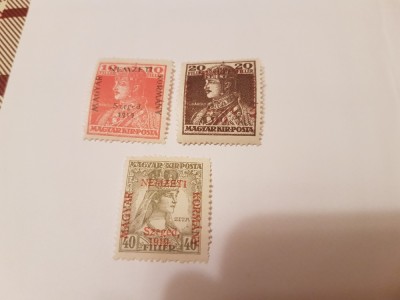 romania/ocupatii/ szeged 1919 supratipar/ 3v. MH/MNH foto